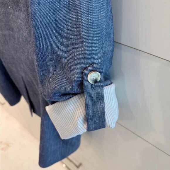 EUC Veronica Beard Womens Kelson Blue Chambray Blazer - Picture 5 of 9